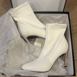 Giuseppe Zanotti white leather sock booties